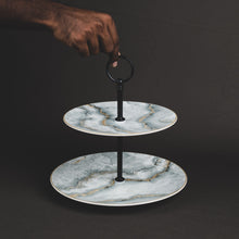 Load image into Gallery viewer, Cake Stand - 2 Tiered Ceramic - Round
