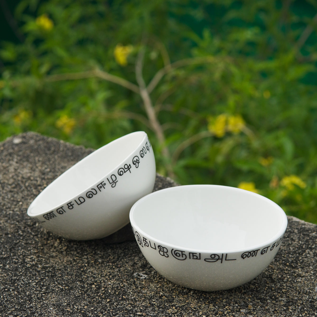 Dessert Bowls - Tamil Script - Set of 2