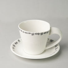 Load image into Gallery viewer, Tamil Script Tea Cup & Saucer
