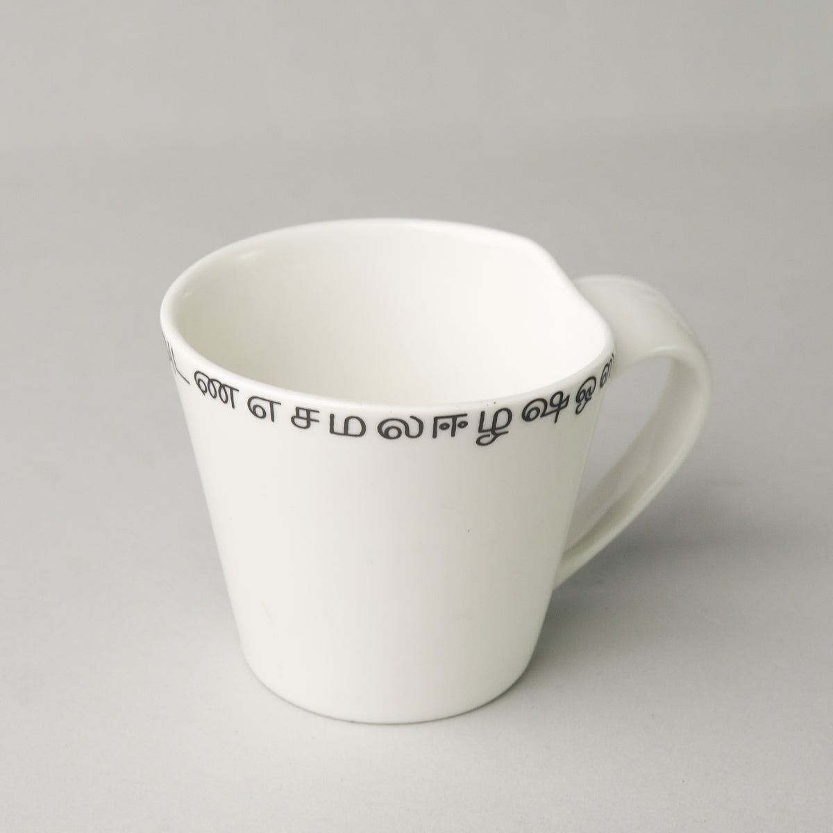 Tamil Script Tea Cup & Saucer