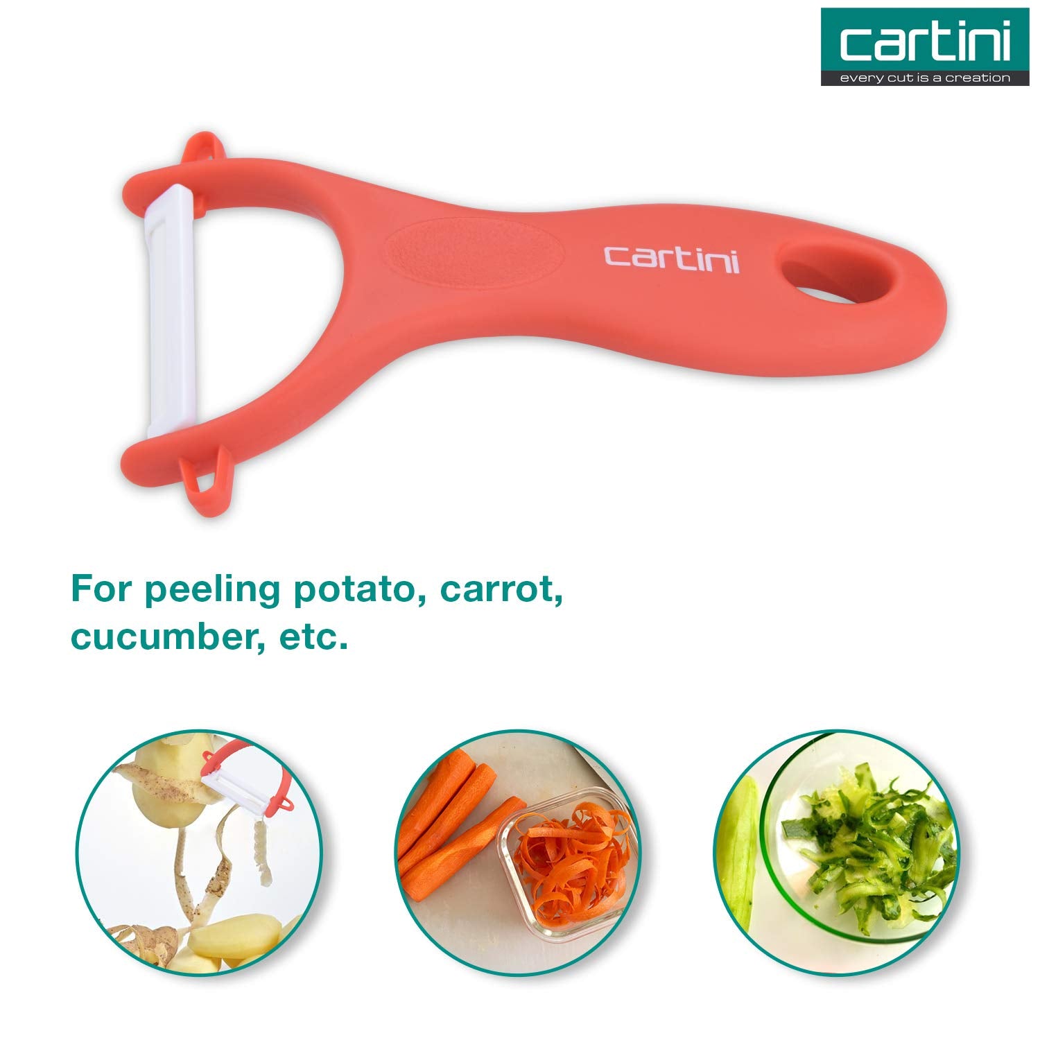 Cartini Ceramic Peeler - Red – The Home Products Company