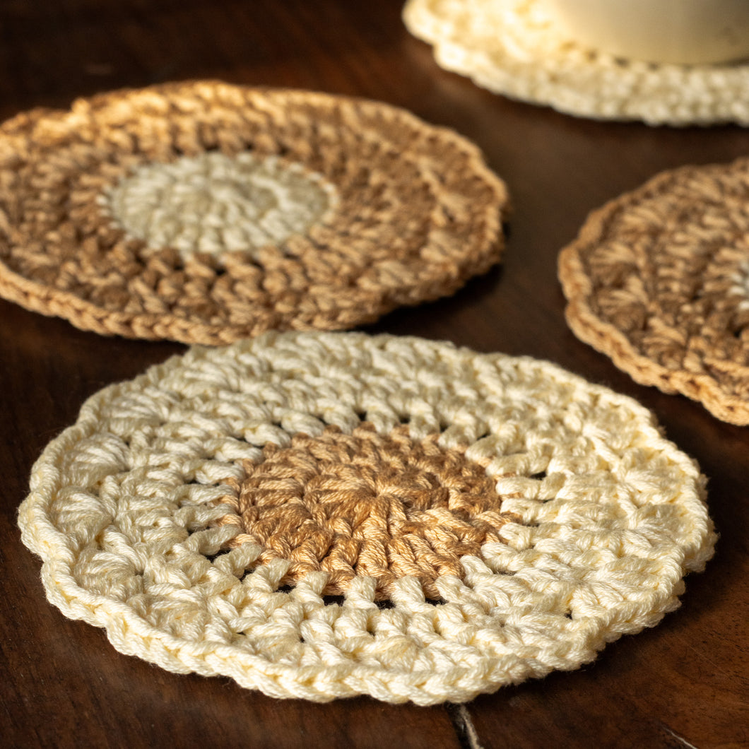 Crochet Coasters Mixed- Set Of 4