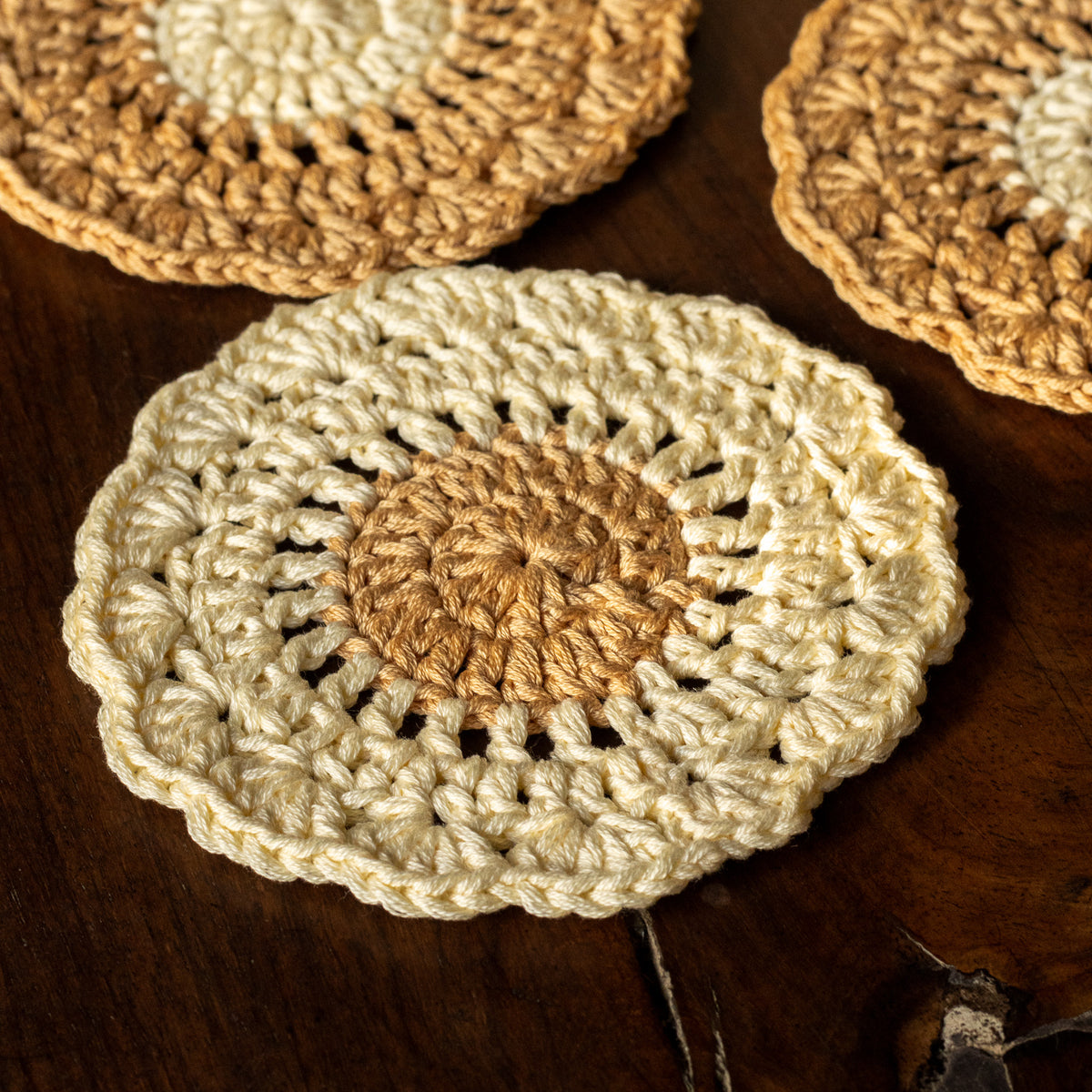 Crochet Coasters Mixed- Set Of 4