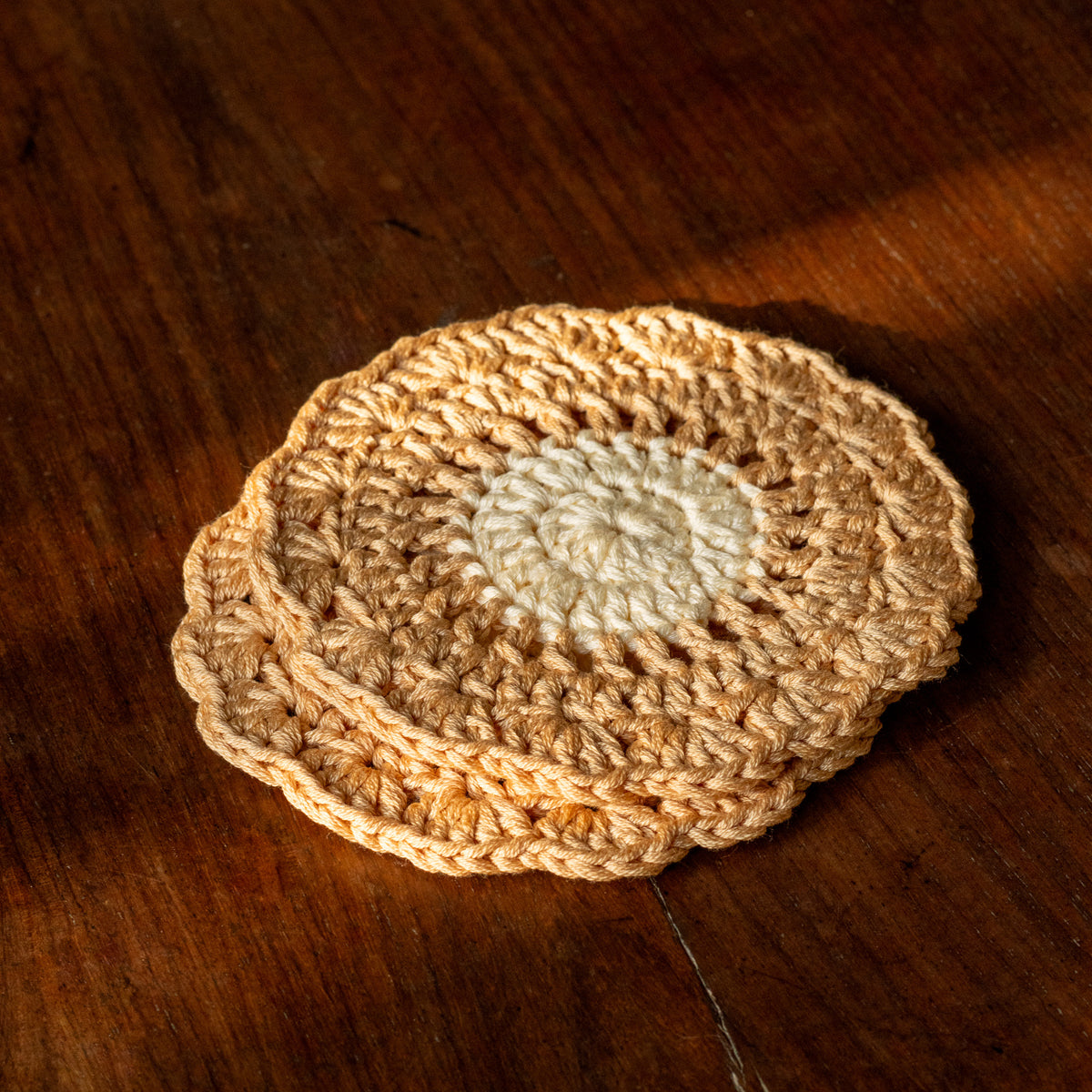 Classic Crochet Coasters- Set Of 2
