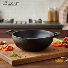 Load image into Gallery viewer, Cast iron-Kadai 10x3
