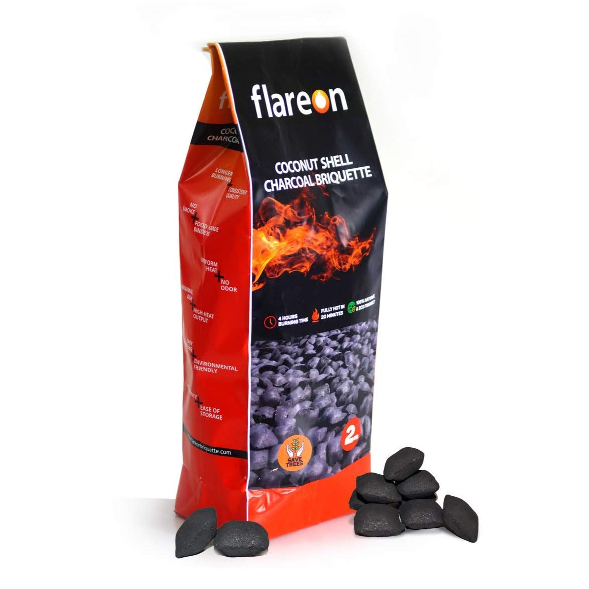 Charcoal Briquettes - Coconut Shell Barbecue Fuel
