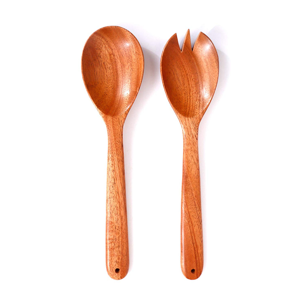 Wooden Salad Fork & Spoon- Pair