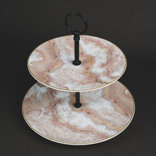 Load image into Gallery viewer, Cake Stand - 2 Tiered Ceramic - Round
