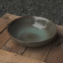 Load image into Gallery viewer, Rustic Blue Glazed Wide Bowl
