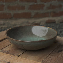 Load image into Gallery viewer, Rustic Blue Glazed Wide Bowl
