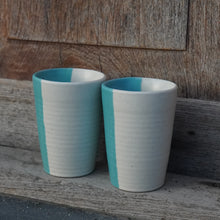 Load image into Gallery viewer, NEW Half &amp; Half Tumblers - Turquoise - Set Of 2
