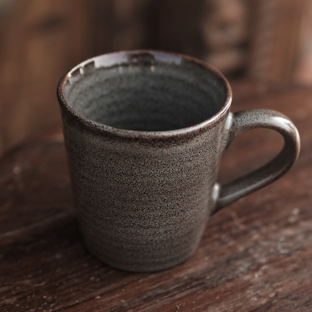 Rustic Blue Glazed Coffee Mug- Set Of 2