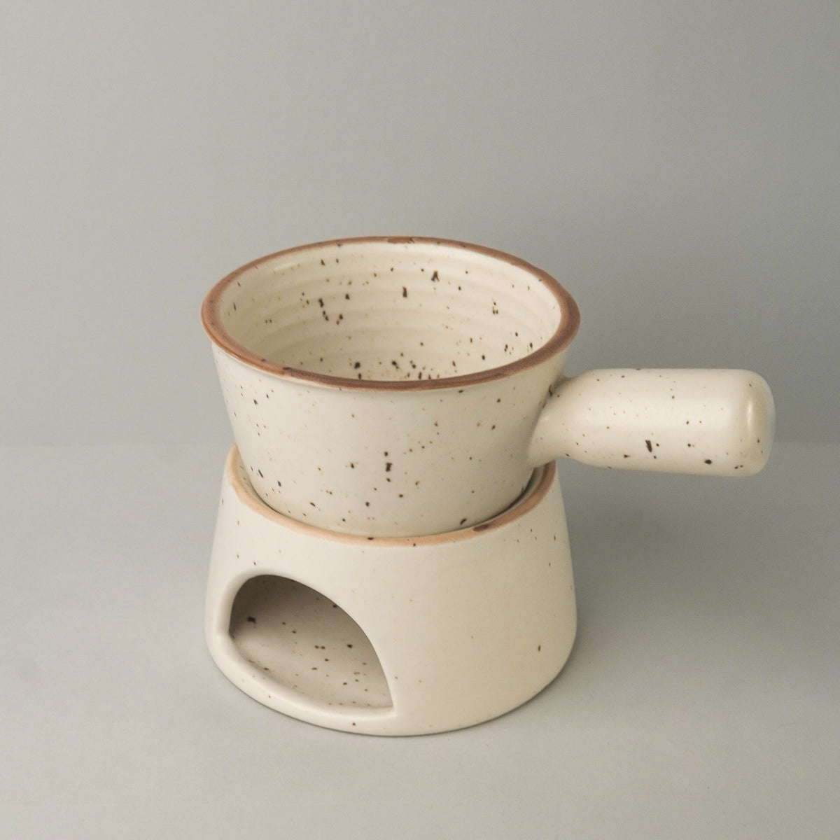 Stoneware Fondue Pot