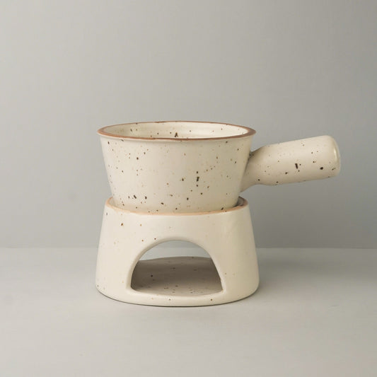 Stoneware Fondue Pot