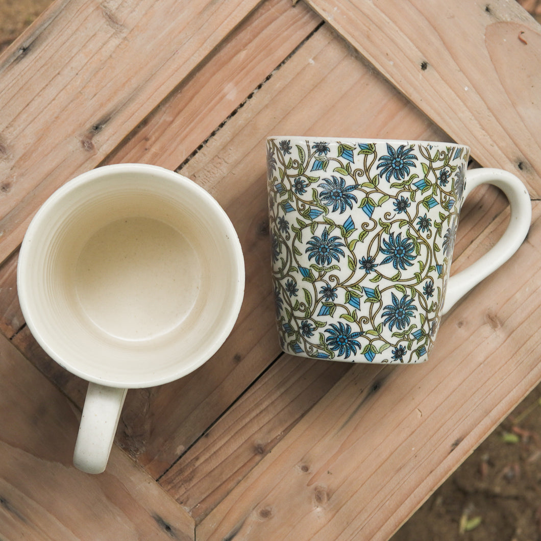 Floral Blue - Set of 2 Mugs