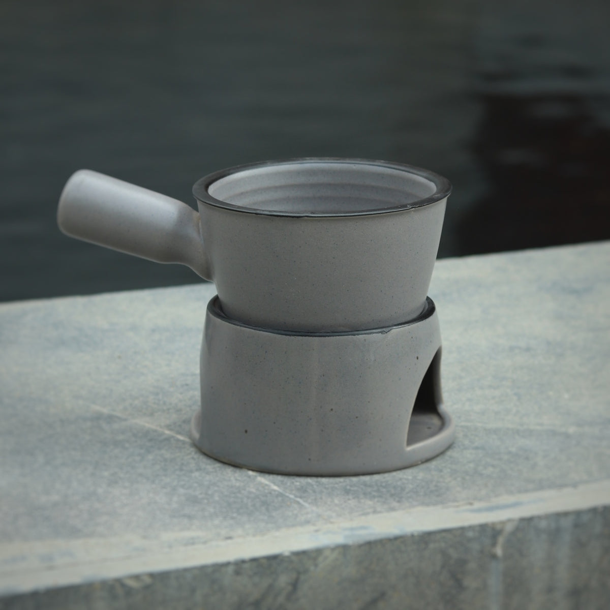 Stoneware Fondue Pot