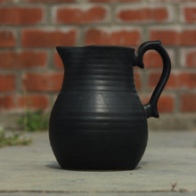 Load image into Gallery viewer, Matte Black Stoneware Pitcher NEW
