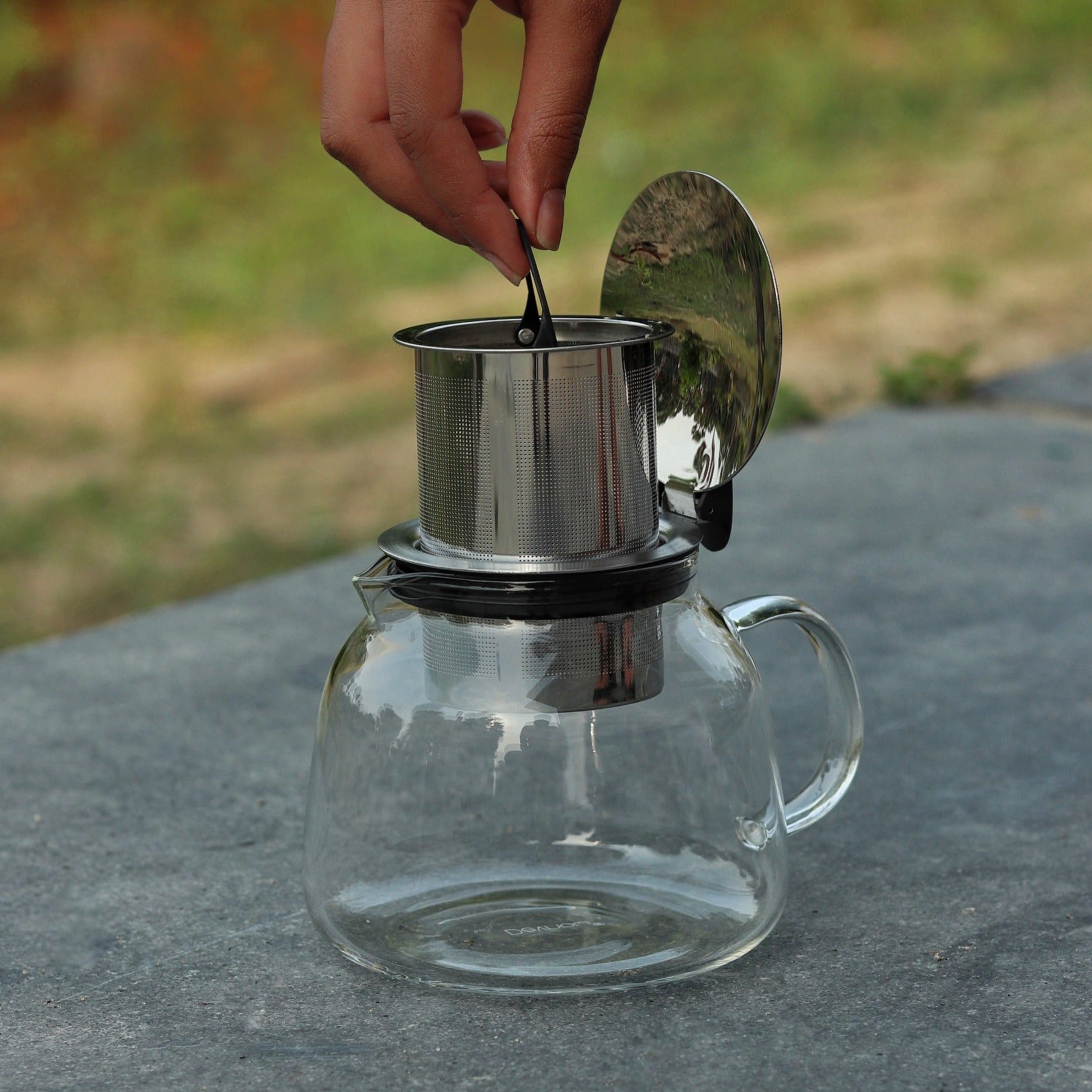 Kitchen Glass Teapot with Infuser - Glass Tea Kettle for Stove Top